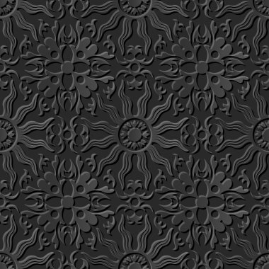 Sorunsuz 3d zarif karanlık kağıt sanat desen 203 sarmal çapraz güneş