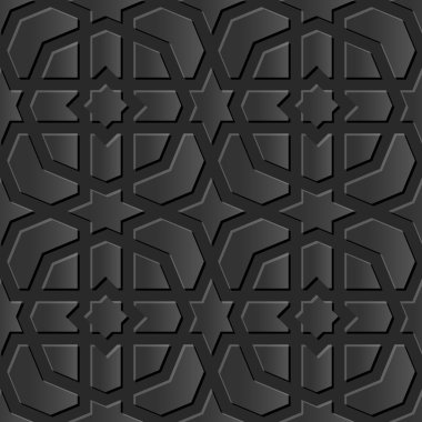 Dikişsiz 3d zarif karanlık kağıt sanat desen 212 geometri Star çapraz