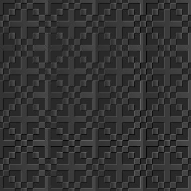 Sorunsuz 3d zarif karanlık kağıt sanat desen 255 kare çapraz geometri