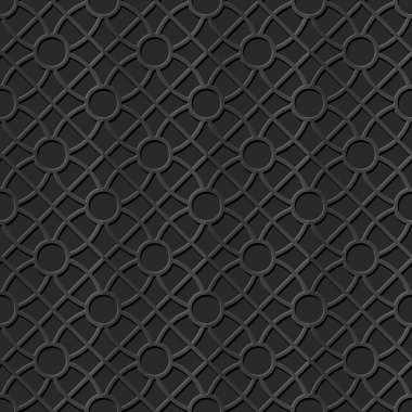 Dikişsiz 3d zarif koyu kağıt sanat desen 340 Yuvarlak Çapraz Çiçek