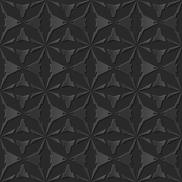 Бесшовная 3D элегантный рисунок из темной бумаги 054 Polygon Cross Geometry — стоковый вектор