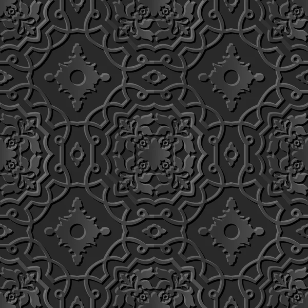 Varrat nélküli 3d elegáns sötét papír művészet minta 236 görbe Cross váz — Stock Vector