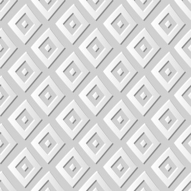 Vektör damask dikişsiz 3d kağıt sanat desen arka plan 373 Diamond Check Geometri