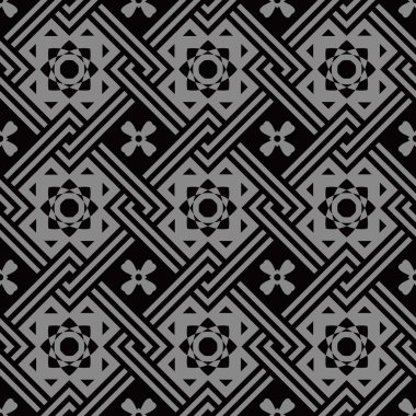 Çapraz kare kare çiçek deseni zarif koyu antik arka plan görüntüsü.