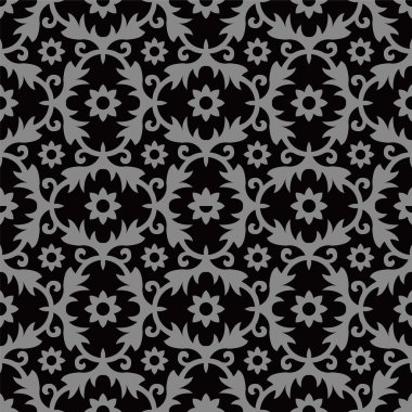 Çiçek yaprağı spiral desen zarif koyu antik arka plan görüntüsü.