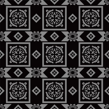 Kare geometri kaleydoskop deseni zarif koyu antik arka plan görüntüsü.