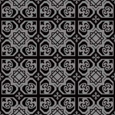 Geometri kalp kare yıldız deseni zarif koyu antik arka plan görüntüsü.