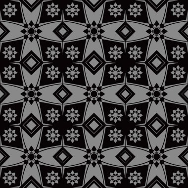 Çiçek kare çapraz geometri desen zarif koyu antik arka plan görüntüsü.