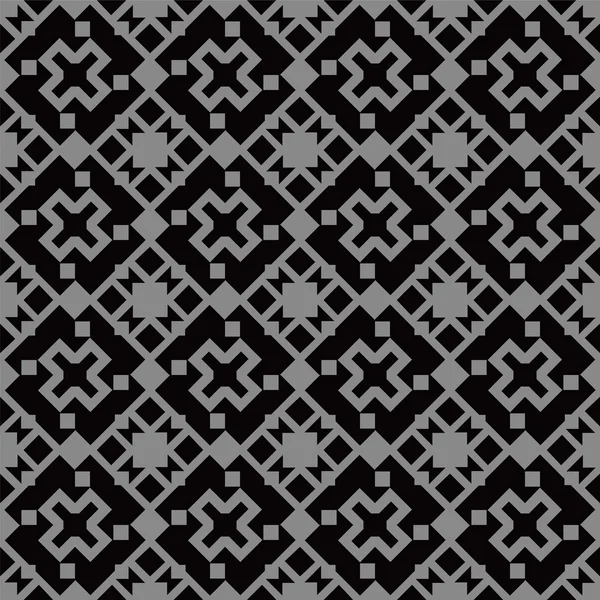 Elegante dunkle antike Hintergrundbild der quadratischen Geometrie Kreuzmuster. — Stockvektor