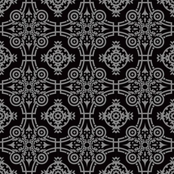 Elegante dunkle antike Hintergrundbild des runden Kaleidoskop Blumenmuster. — Stockvektor