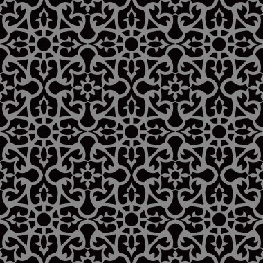 Çiçek kare kaleydoskop deseni zarif koyu antik arka plan görüntüsü.