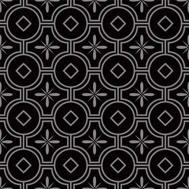 Yuvarlak çapraz çiçek hattı deseni zarif koyu antikarka arka plan görüntüsü.