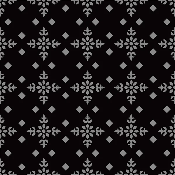 Élégante image de fond antique sombre de motif de fleur croix carrée à carreaux . — Image vectorielle
