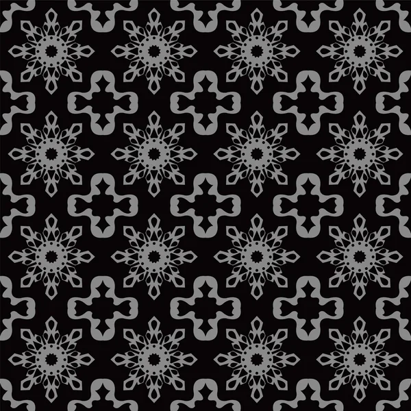 Elegante dunkle antike Hintergrundbild der Kristallgeometrie Kaleidoskop Blumenmuster. — Stockvektor