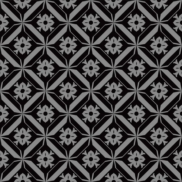 Elegante fundo antigo escuro imagem de diamante geometria flor padrão . — Vetor de Stock