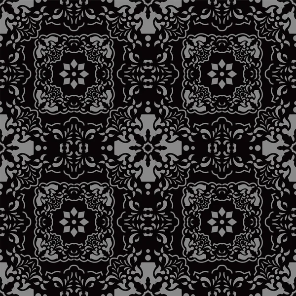 Élégante image de fond antique sombre de motif géométrique kaléidoscope fleur . — Image vectorielle