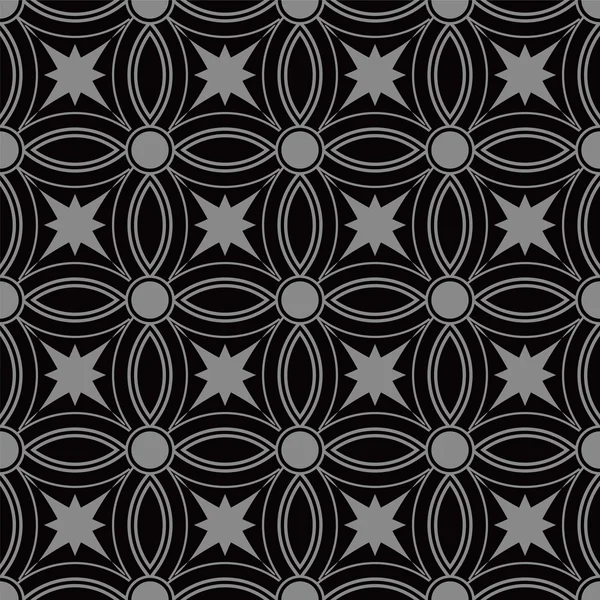 Elegant dark antique background image of round cross geometry pattern. — Stock Vector