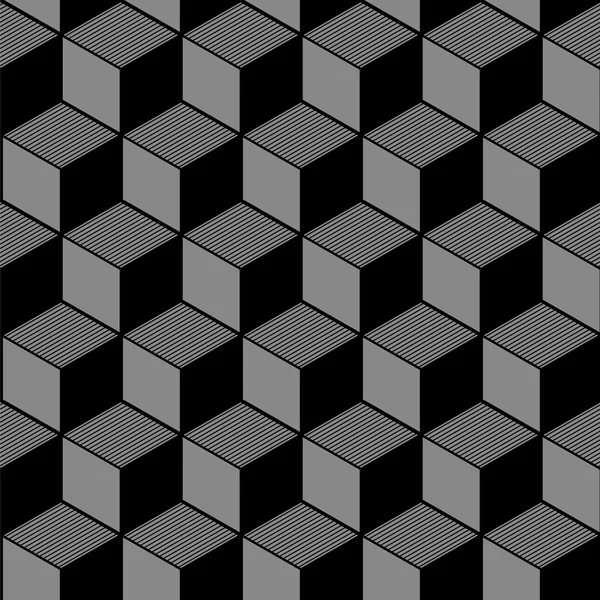 Elegante dunkle antike Hintergrundbild der kubischen Linie Geometrie Muster. — Stockvektor