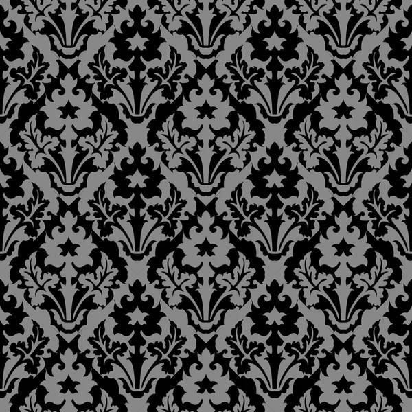 Elegante donkere antieke achtergrondafbeelding van plant blad Caleidoscoop patroon. — Stockvector