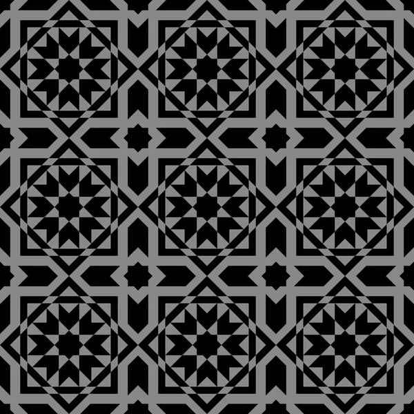 Elegancki ciemny antyczny obraz tła Cross Square islam wzór gwiazdy. — Wektor stockowy