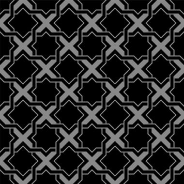 Yıldız geometrisi çapraz desen zarif koyu antik arka plan görüntüsü.