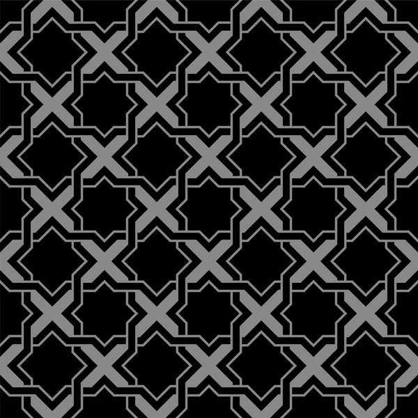 Élégante image de fond antique sombre de motif croix géométrie étoile . — Image vectorielle