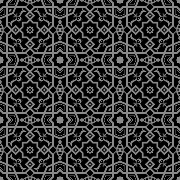 Élégante image de fond antique sombre de croix carré motif fleur étoile polygone . — Image vectorielle