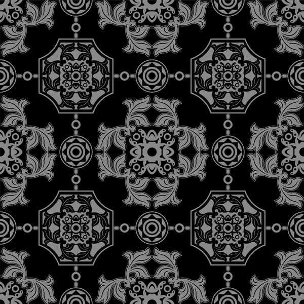 Elegante dunkle antike Hintergrundbild des Blattes runde Polygon Geometrie Muster. — Stockvektor