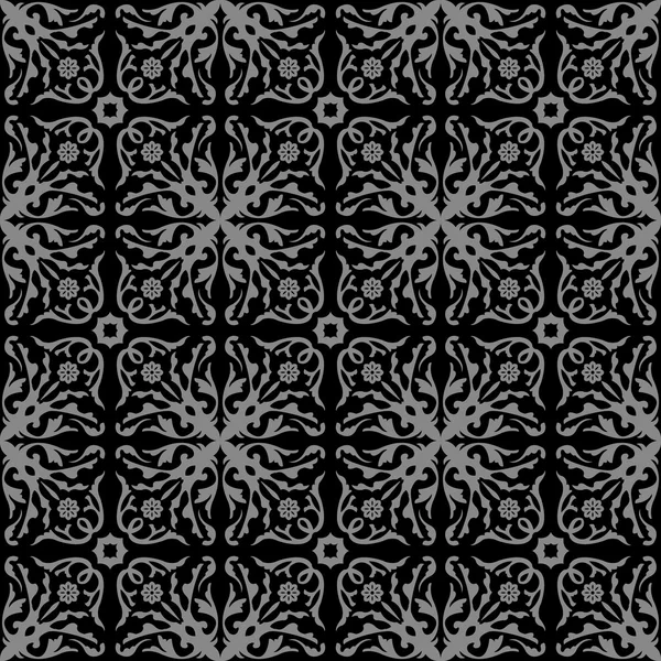 Élégante image de fond antique sombre de spirale motif kaléidoscope fleur de vigne . — Image vectorielle