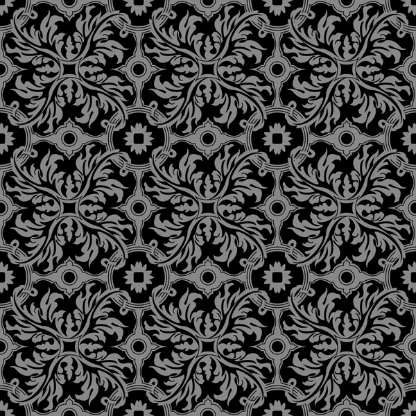 Elegante fundo antigo escuro imagem de espiral de penas redondo padrão de flor cruz . — Vetor de Stock