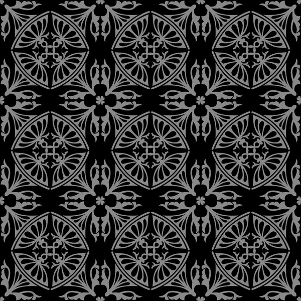 Κομψό σκούρο αντίκα εικόνα φόντο της γεωμετρίας στρογγυλό μοτίβο καμπύλη Καλειδοσκόπιο. — Διανυσματικό Αρχείο