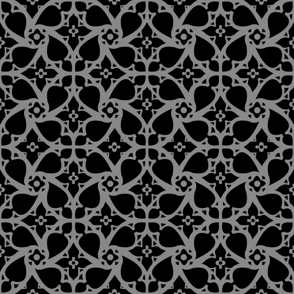Elegante dunkle antike Hintergrundbild der Spirale Kreuz Blume Spitzenmuster. — Stockvektor