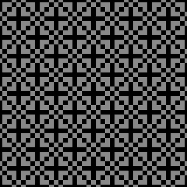 Elegante donkere antieke achtergrondafbeelding van vierkante cross mozaïek patroon. — Stockvector
