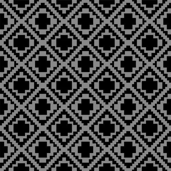 Elegante antieke achtergrondafbeelding van pixel Diamond check patroon. — Stockvector