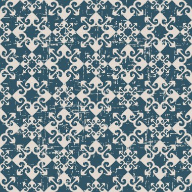 Ok spiral geometri deseni dikişsiz yıpranmış antik arka plan görüntüsü.