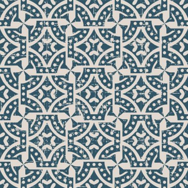 Yuvarlak nokta spiral daire deseni dikişsiz yıpranmış antikarka plan görüntüsü.