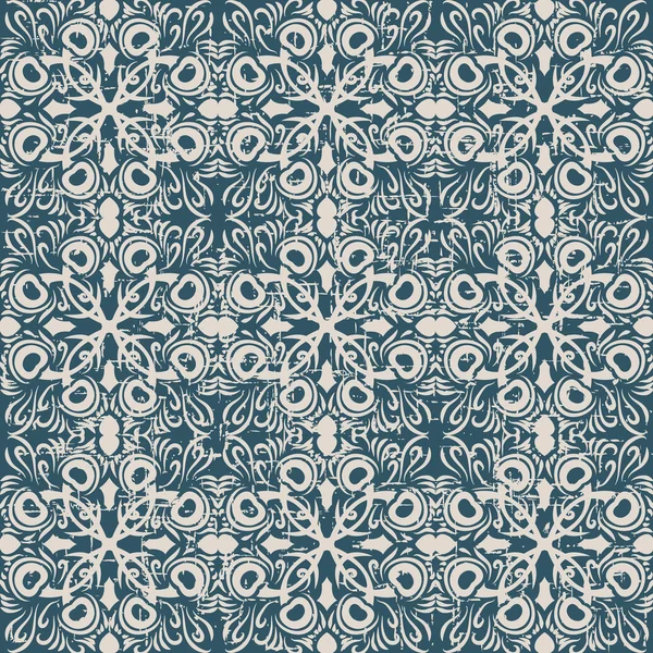 Sans couture usé image de fond antique de motif kaléidoscope plumes de paon . — Image vectorielle