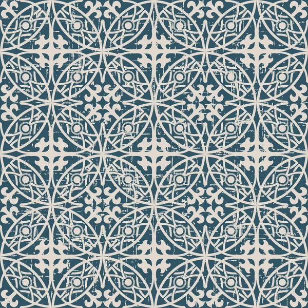 Çapraz yuvarlak çerçeve geometri deseni dikişsiz yıpranmış antikarka plan görüntüsü.