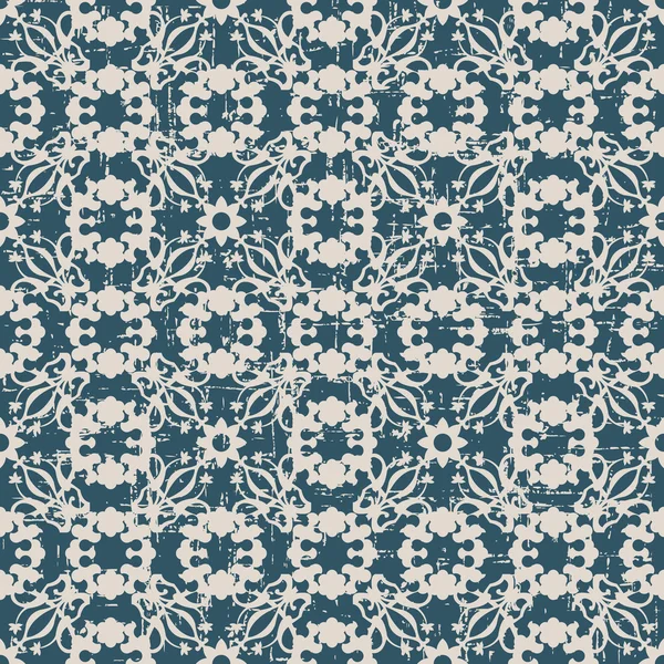 Sans couture usé image de fond antique de motif kaléidoscope fleur ronde . — Image vectorielle