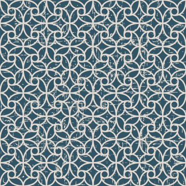 Yuvarlak spiral çapraz desen dikişsiz yıpranmış antikarka plan görüntüsü.