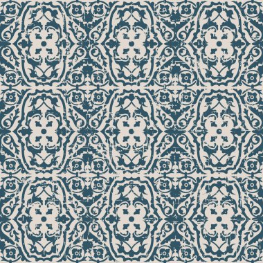 Spiral çiçek asma desen Dikişsiz yıpranmış antikarka plan görüntüsü.