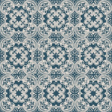 Spiral yuvarlak çapraz nokta kaleydoskop deseni dikişsiz yıpranmış antik arka plan görüntüsü.