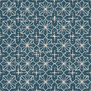 Antika arka plan görüntüsünü çapraz çizgi yıldız çiçek deseni yıpranmış sorunsuz imkanı.