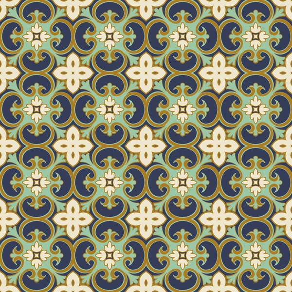 Бесшовное фоновое изображение экзотического винтажного зеленого цветка спирального креста — стоковый вектор