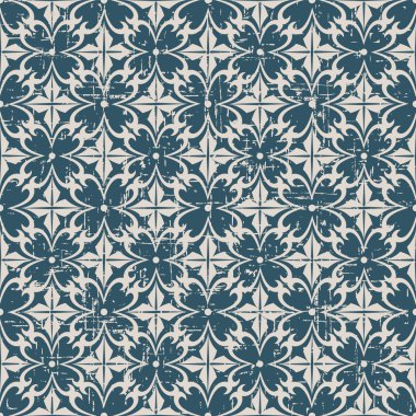 Sarmal eğri sorunsuz yıpranmış antika arka plan görüntüsünü yuvarlak çapraz çiçek deseni.