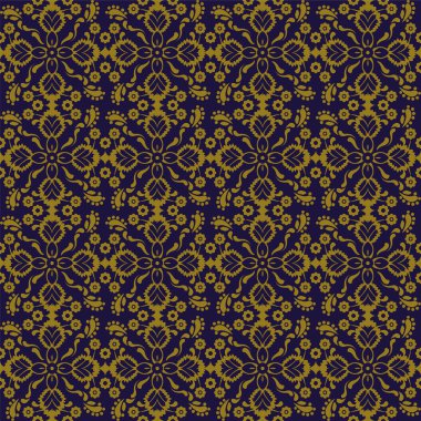 Zarif antika altın kahverengi ve mavi arka plan 350_cross çiçek çiçek Dürbünü