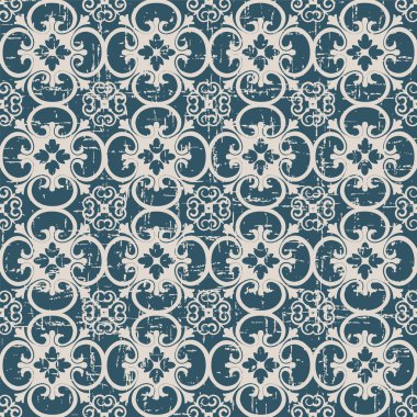 Sorunsuz yıpranmış antika arka plan 353_curve sarmal çapraz çiçek