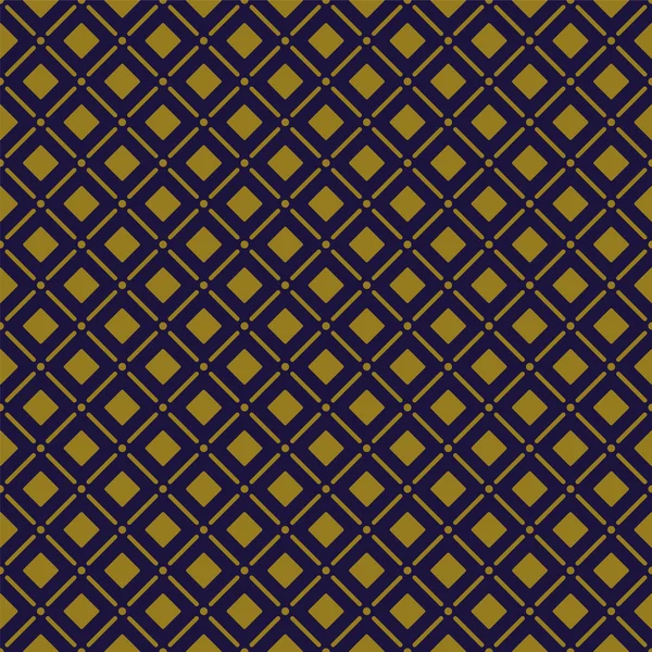 Elegant antique gold brown and blue background 369_round corner square check cross line — ストックベクタ