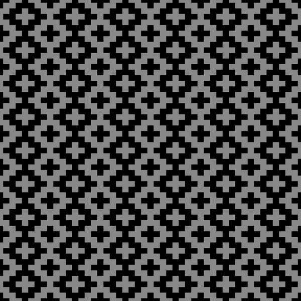 Elegant antique silver and black background 399_square mosaic geometry check cross — Διανυσματικό Αρχείο