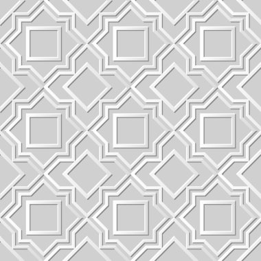 Sorunsuz 3d beyaz kağıt kesme sanatı arka plan 441 yıldız kare geometri çapraz çizgi